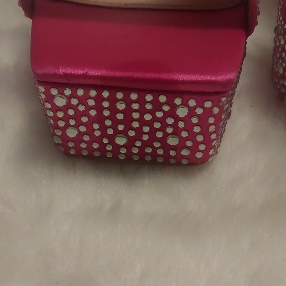 Pink Rhinestone Platform Heels - Picture 4 of 15